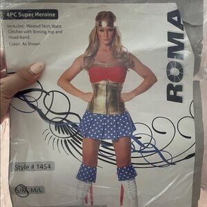 Roma Super Heroine Costume or Wonder Woman!- Red, Gold, Blue